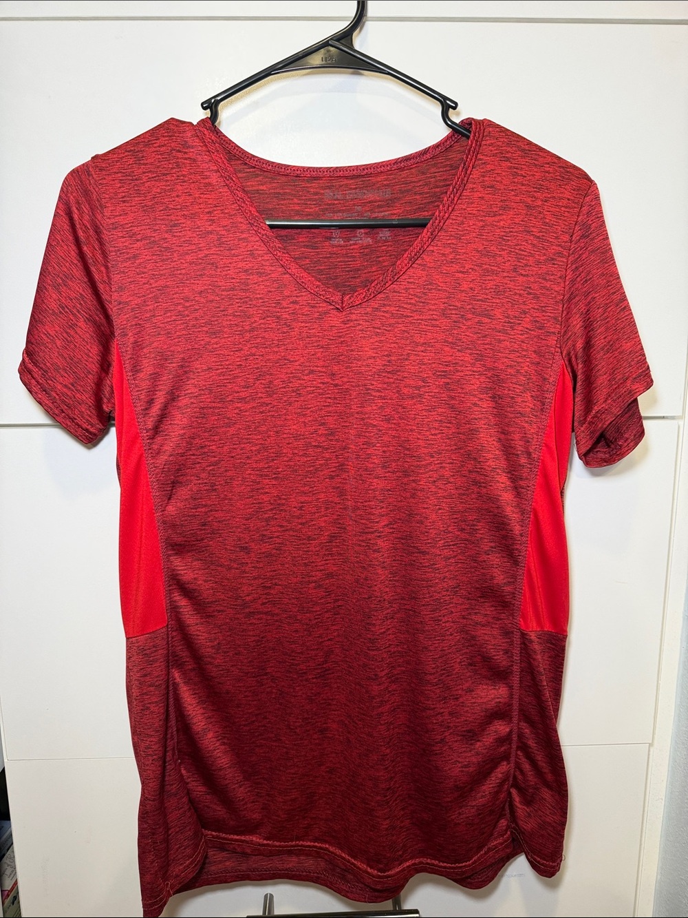 Women's Red V-Neck Performance Tee